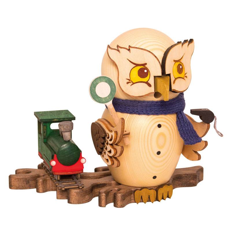 Kuhnert Räuchereule Raucheule Eule - Räucherfigur - mit Eisenbahn Kuhnert Räuchereule Raucheule Eule - Räucherfigur - mit Eisenbahn