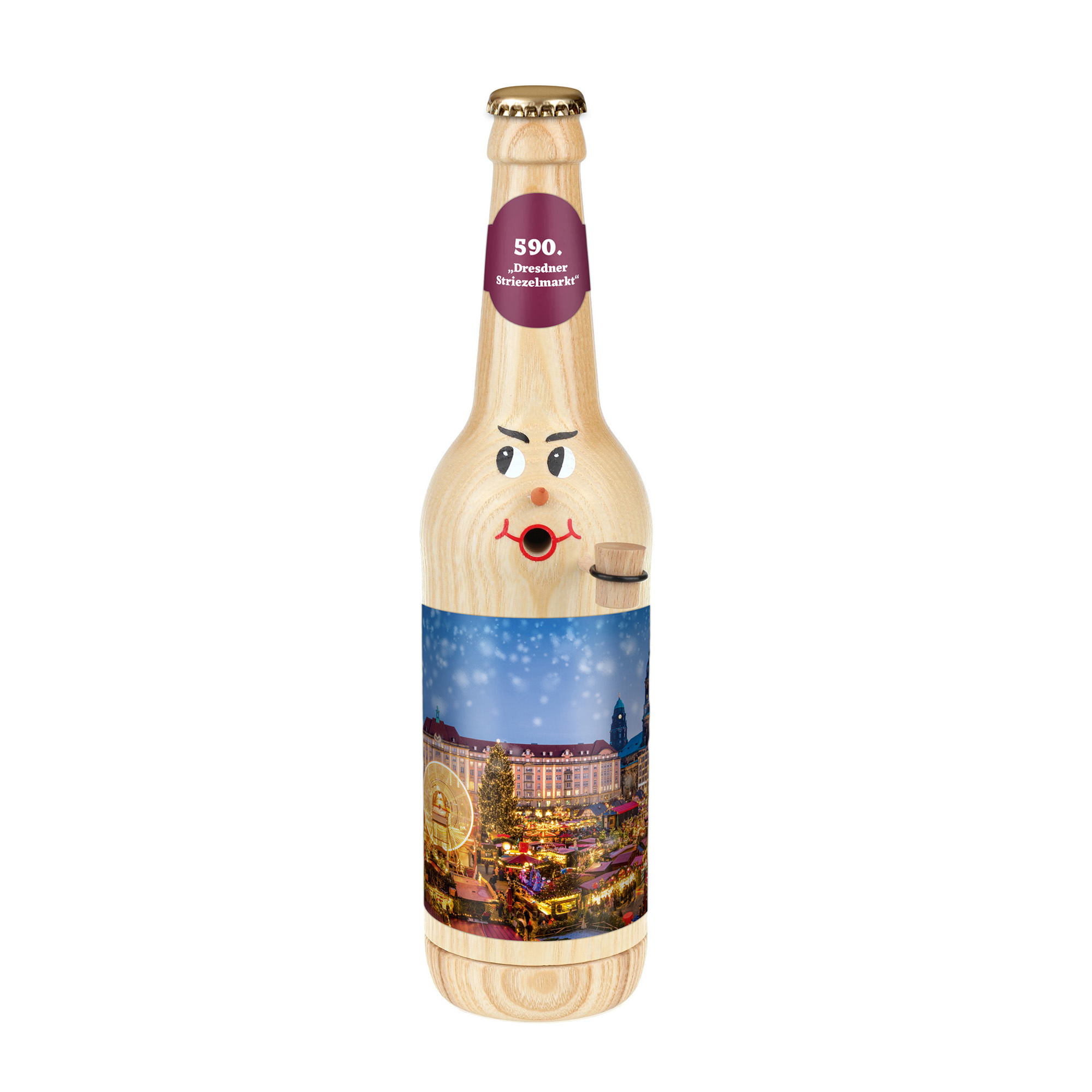 Räucherflasche Räucherfigur Rauchfigur Räuchermännchen Bier Longneck 0,5 natur - "590. Dresdner Striezelmarkt" Räucherflasche Räucherfigur Rauchfigur Räuchermännchen Bier Longneck 0,5 natur - "590. Dresdner Striezelmarkt"