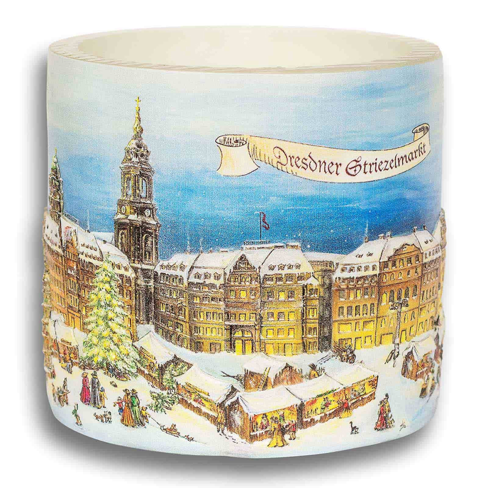Wachslampion mit Teelicht  "Dresden Striezelmarkt"