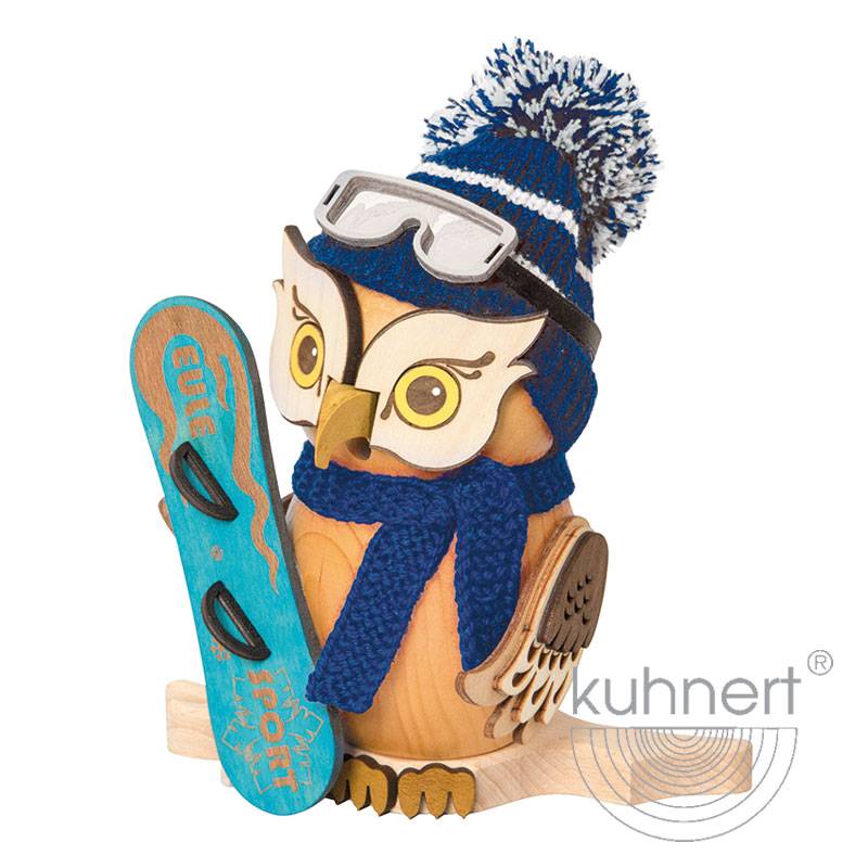 Kuhnert Räuchereule Raucheule Eule - Räucherfigur -  Snowboarder Kuhnert Räuchereule Raucheule Eule - Räucherfigur -  Snowboarder