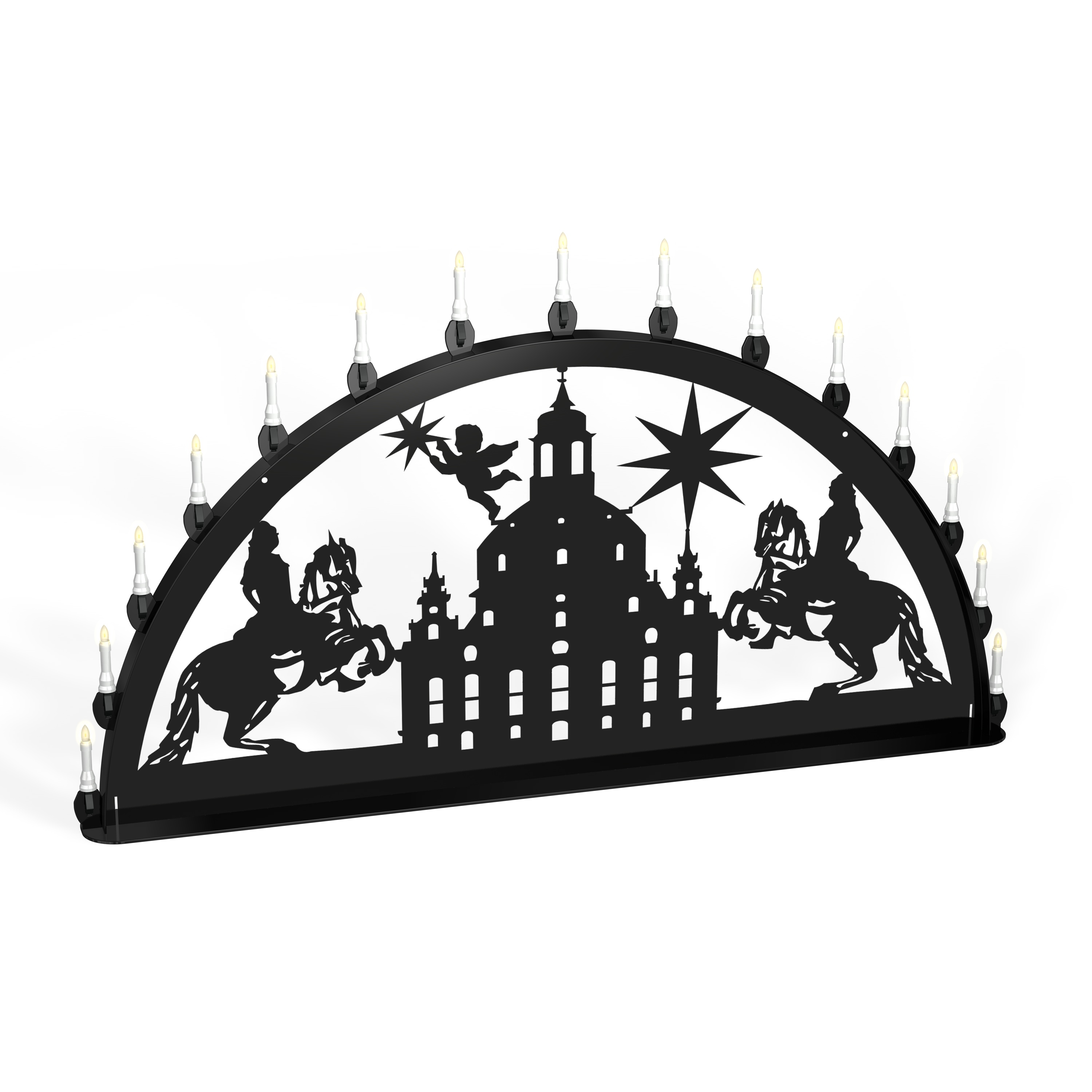 Außenschwibbogen Schwibbogen Lichterbogen Metall - Motiv: Dresden Frauenkirche Außenschwibbogen Schwibbogen Lichterbogen Metall - Motiv: Dresden Frauenkirche