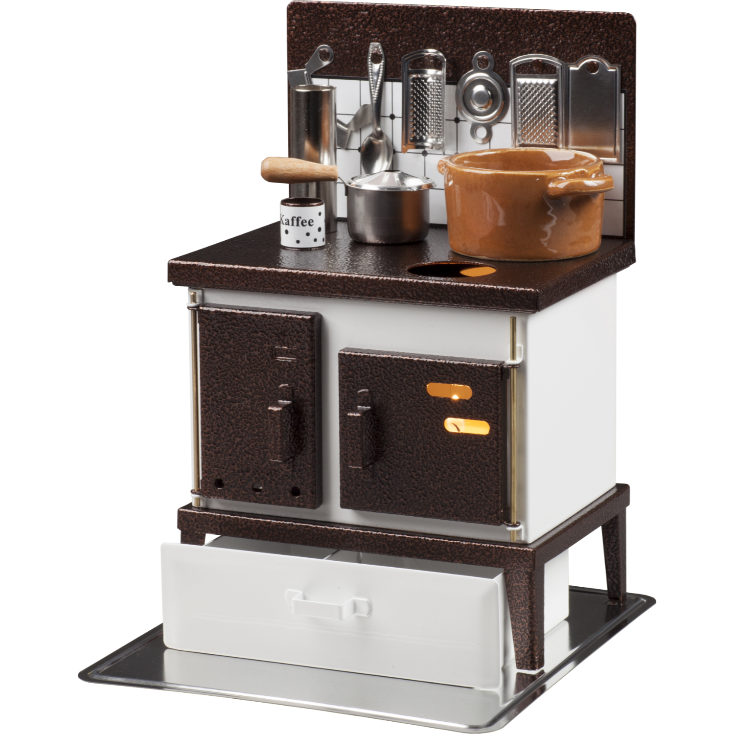 Huss Küchenherd "Der Attraktive" - Räucherofen Räucherfigur Räucherkerzenofen - rot / kupfer