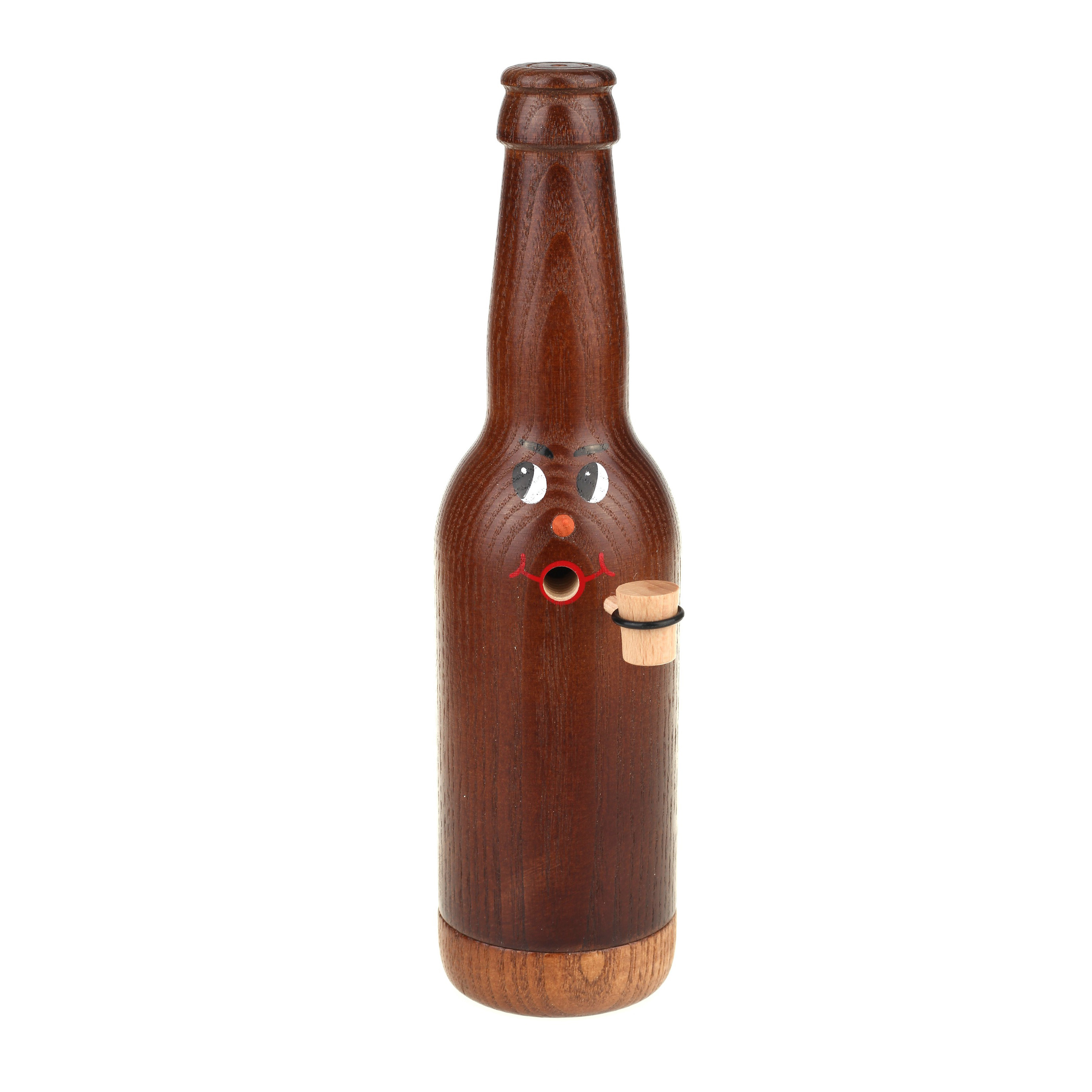 Räucherflasche Räucherfigur Rauchfigur Räuchermännchen Bier Longneck 0,33 - braun