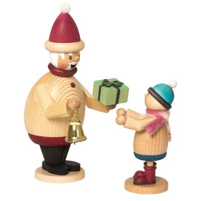 Kuhnert Rauchmann Max - Rauchfigur Räucherfigur Räuchermännchen - als Weihnachtsmann mit Mäxchen Kuhnert Rauchmann Max - Rauchfigur Räucherfigur Räuchermännchen - als Weihnachtsmann mit Mäxchen