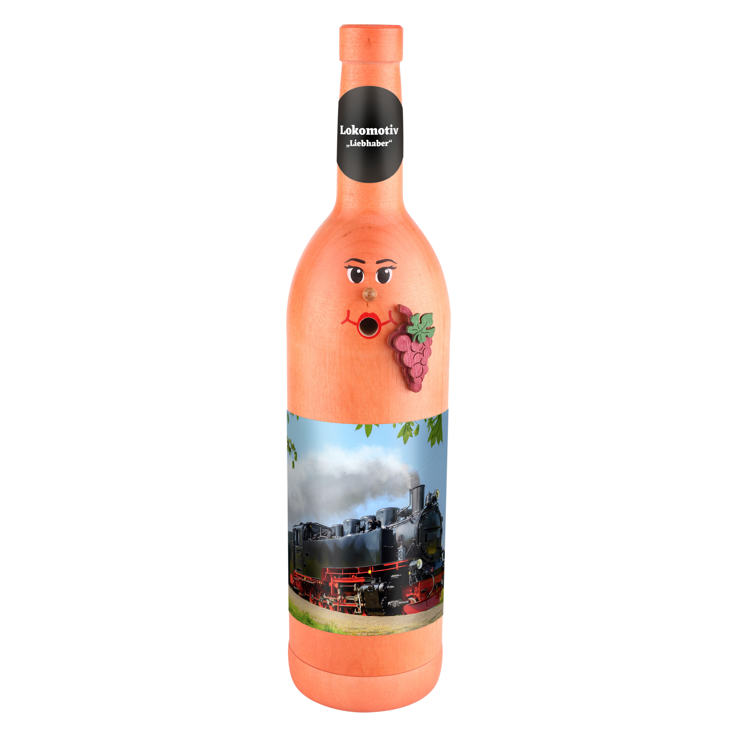 Räucherflasche Räucherfigur Rauchfigur Räuchermännchen Wein Wackerbarth 0,7 rose - "Lokomotive Liebhaber" Räucherflasche Räucherfigur Rauchfigur Räuchermännchen Wein Wackerbarth 0,7 rose - "Lokomotive Liebhaber"