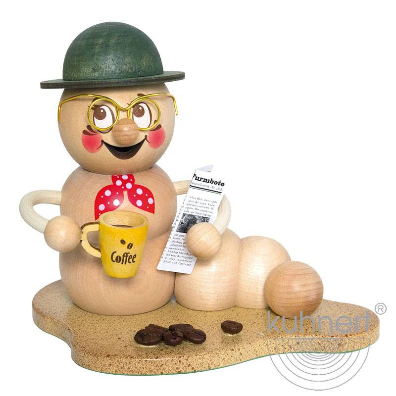 Kuhnert Rauchwurm Rudi - Rauchfigur Räuchermännchen - Kaffeepause Kuhnert Rauchwurm Rudi - Rauchfigur Räuchermännchen - Kaffeepause