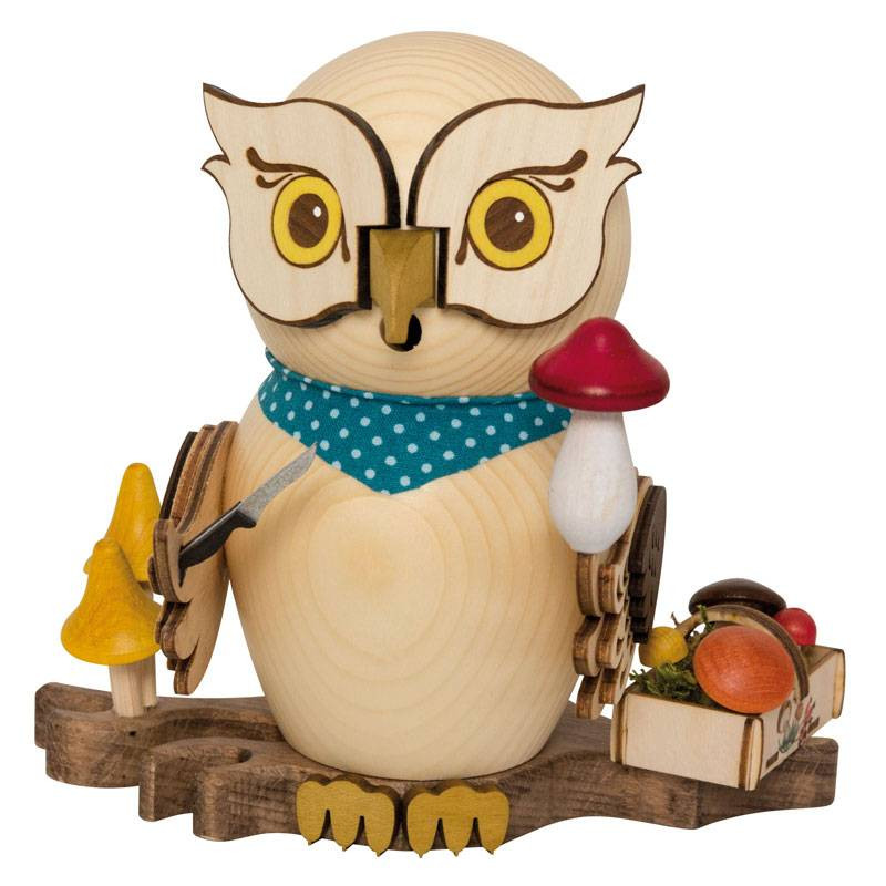 Kuhnert Räuchereule Raucheule Eule - Räucherfigur - Pilzsammler Kuhnert Räuchereule Raucheule Eule - Räucherfigur - Pilzsammler