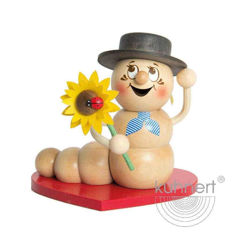 Kuhnert Rauchwurm Rudi - Rauchfigur Räuchermännchen - Herz Kuhnert Rauchwurm Rudi - Rauchfigur Räuchermännchen - Herz