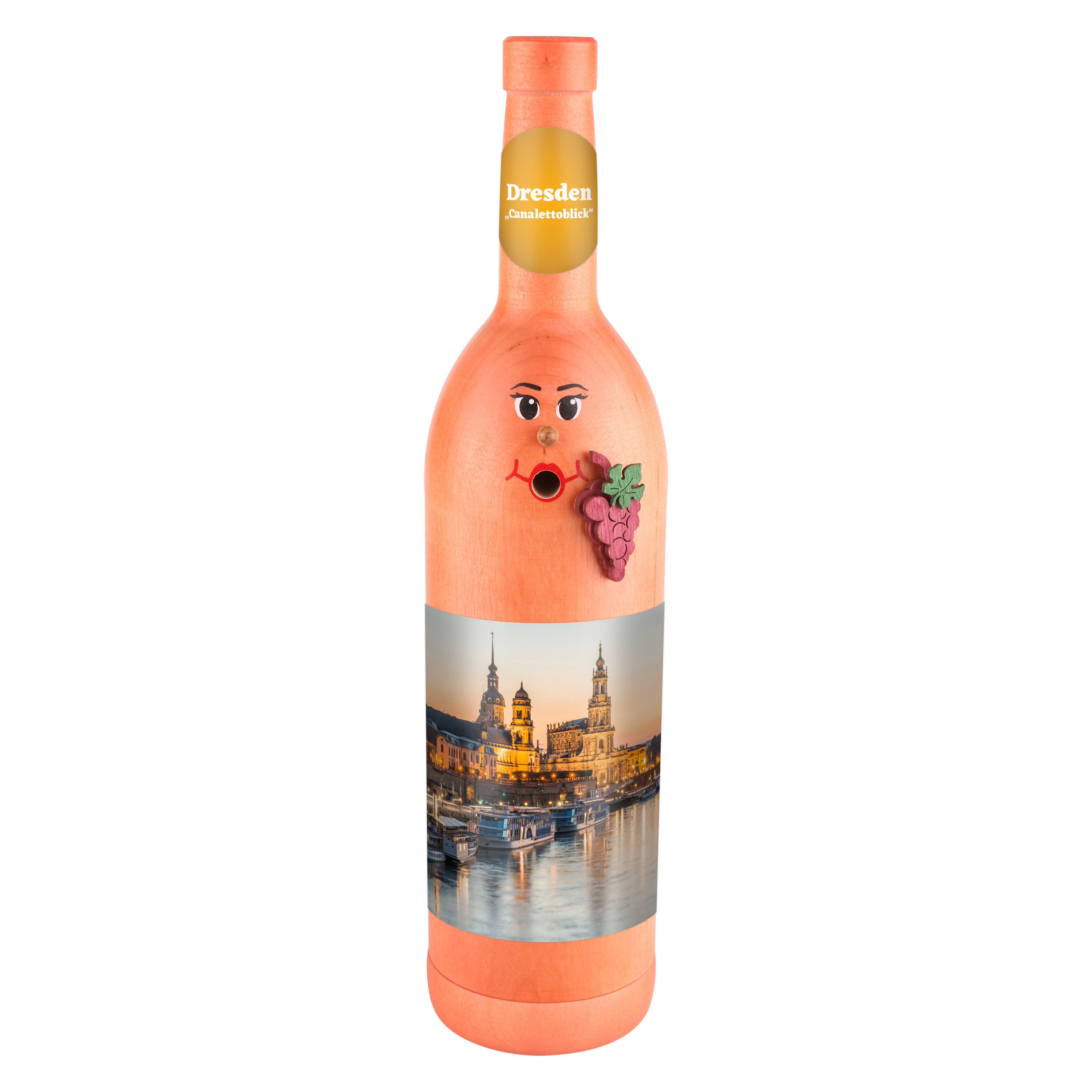 Räucherflasche Räucherfigur Rauchfigur Räuchermännchen Wein Wackerbarth 0,7 rose - "Dresden Canalettoblick" Räucherflasche Räucherfigur Rauchfigur Räuchermännchen Wein Wackerbarth 0,7 rose - "Dresden Canalettoblick"