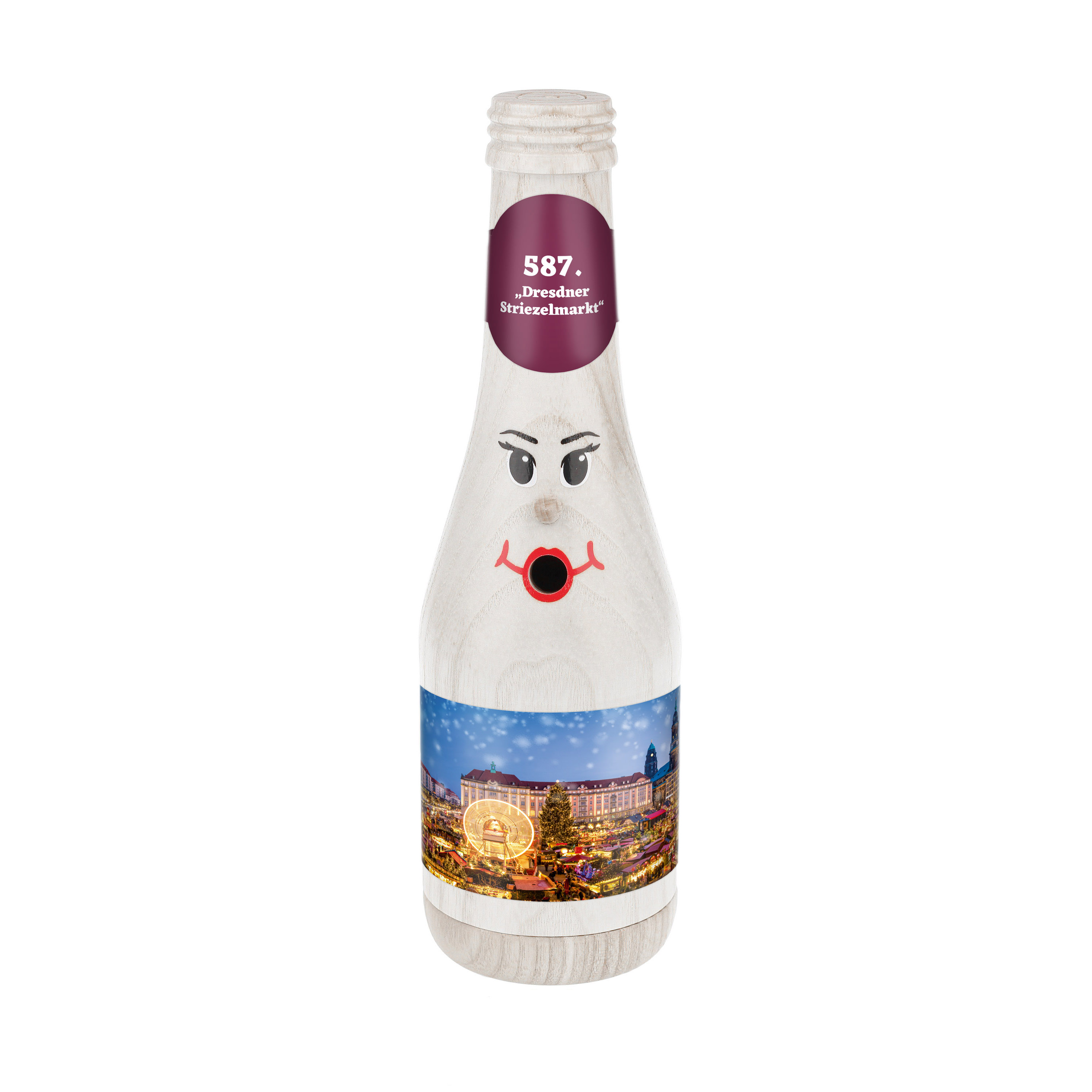 Räucherflasche Sekt 0,2 weiß - "587. Dresdner Striezelmarkt"