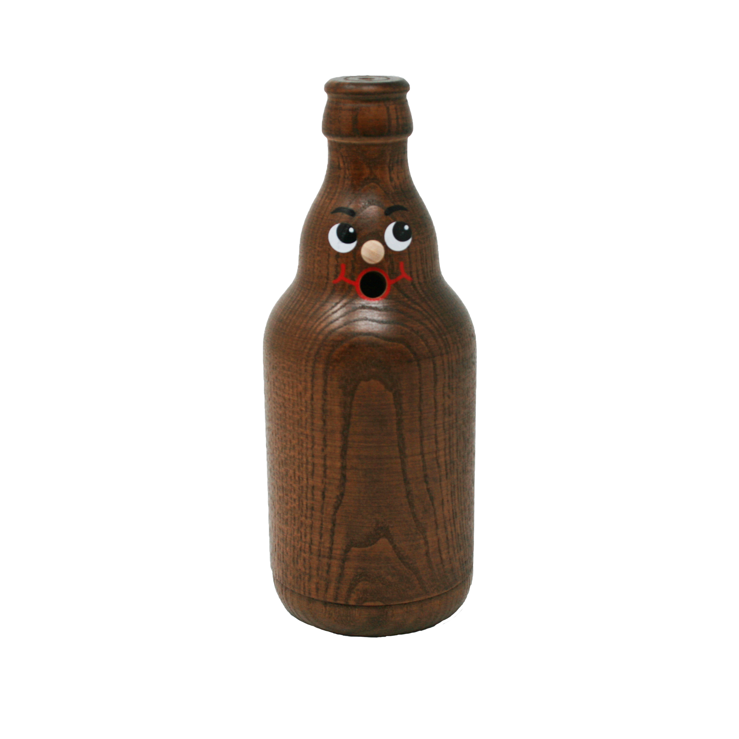 Räucherflasche Räucherfigur Rauchfigur Räuchermännchen Bier Knolle (Steinieform) "Stubbi" 0,33 - braun