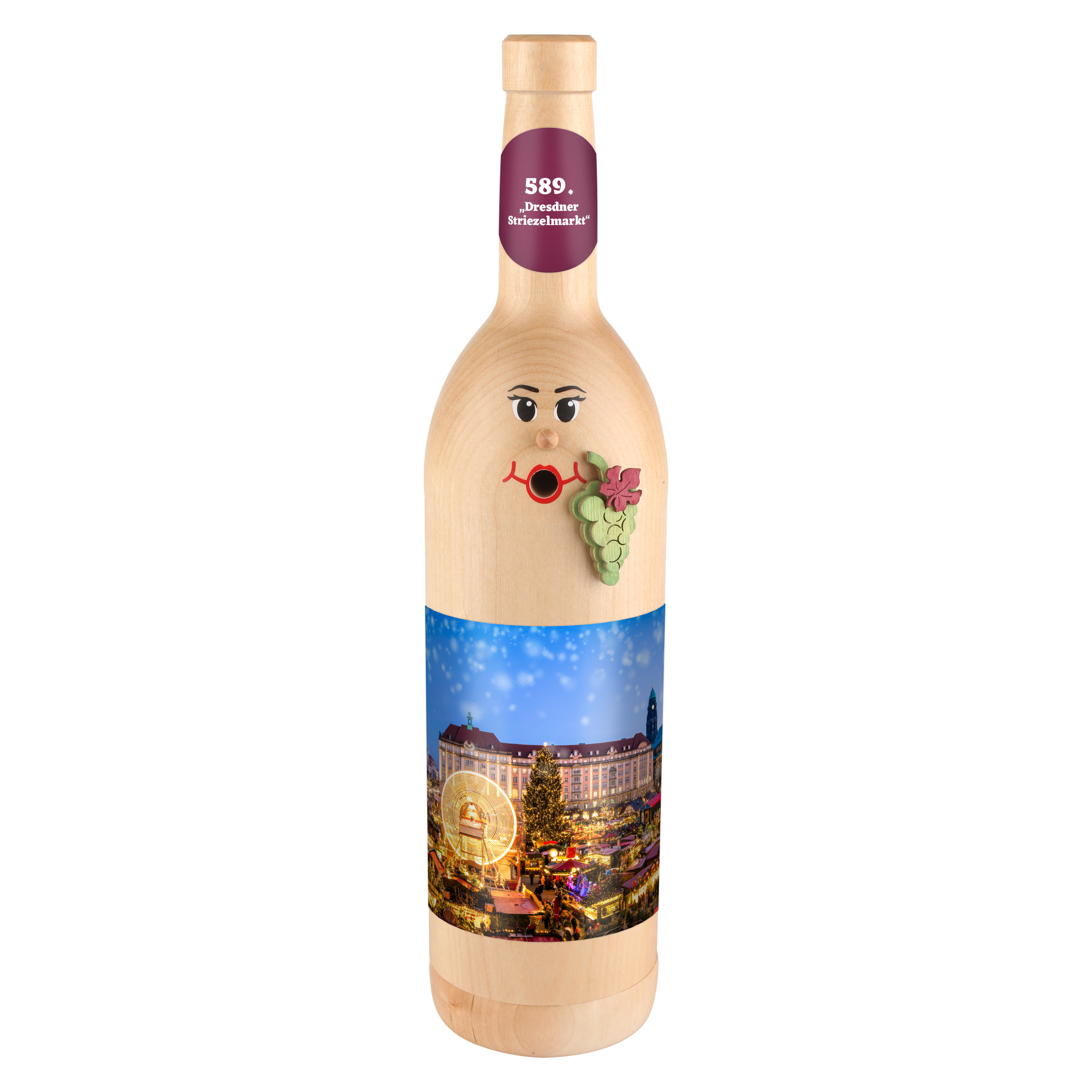 Räucherflasche Räucherfigur Rauchfigur Räuchermännchen Wein Wackerbarth 0,7 natur - "Dresden Striezelmarkt" Räucherflasche Räucherfigur Rauchfigur Räuchermännchen Wein Wackerbarth 0,7 natur - "Dresden Striezelmarkt"