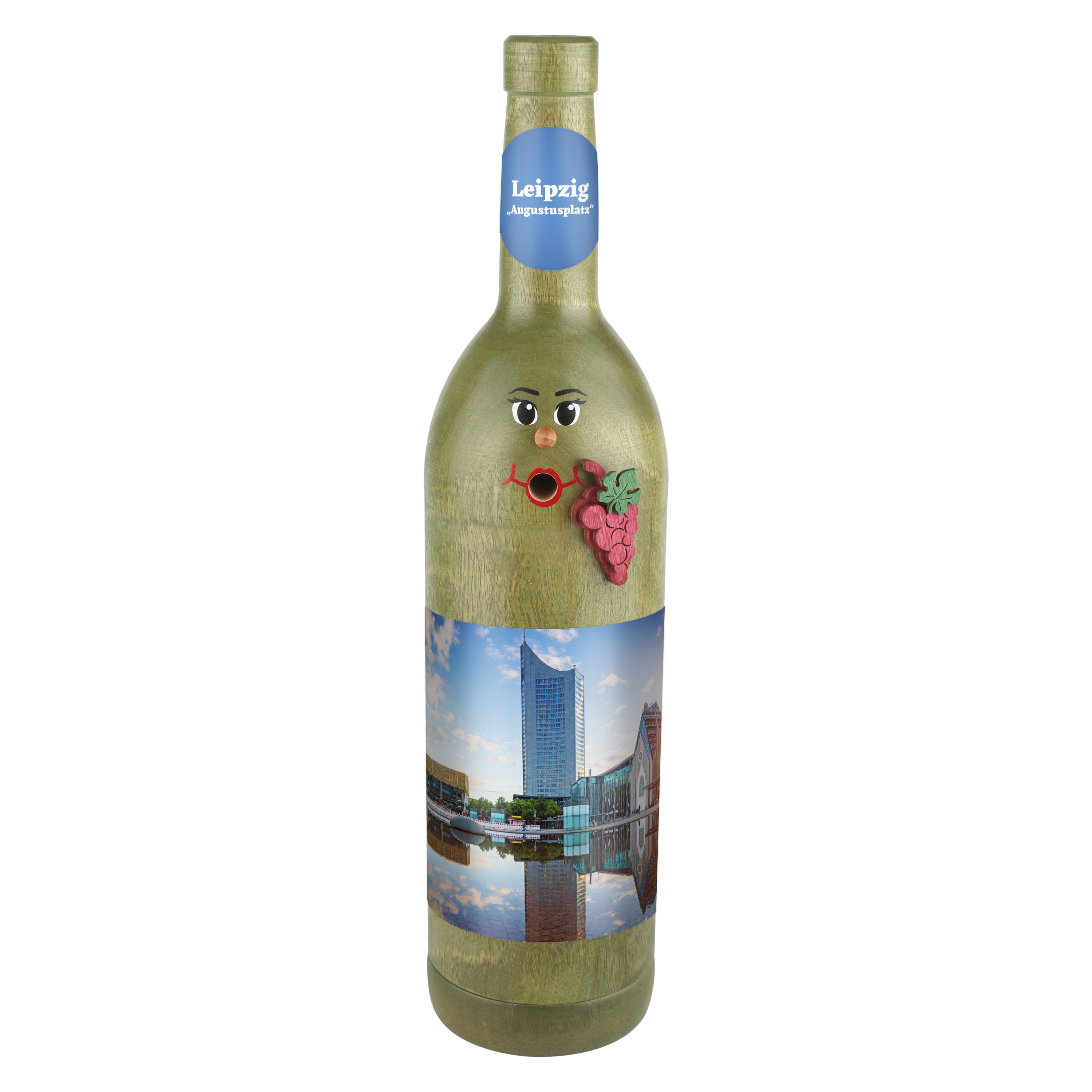 Räucherflasche Räucherfigur Rauchfigur Räuchermännchen Wein Wackerbarth 0,7 grün - "Leipzig Augustusplatz" Räucherflasche Räucherfigur Rauchfigur Räuchermännchen Wein Wackerbarth 0,7 grün - "Leipzig Augustusplatz"