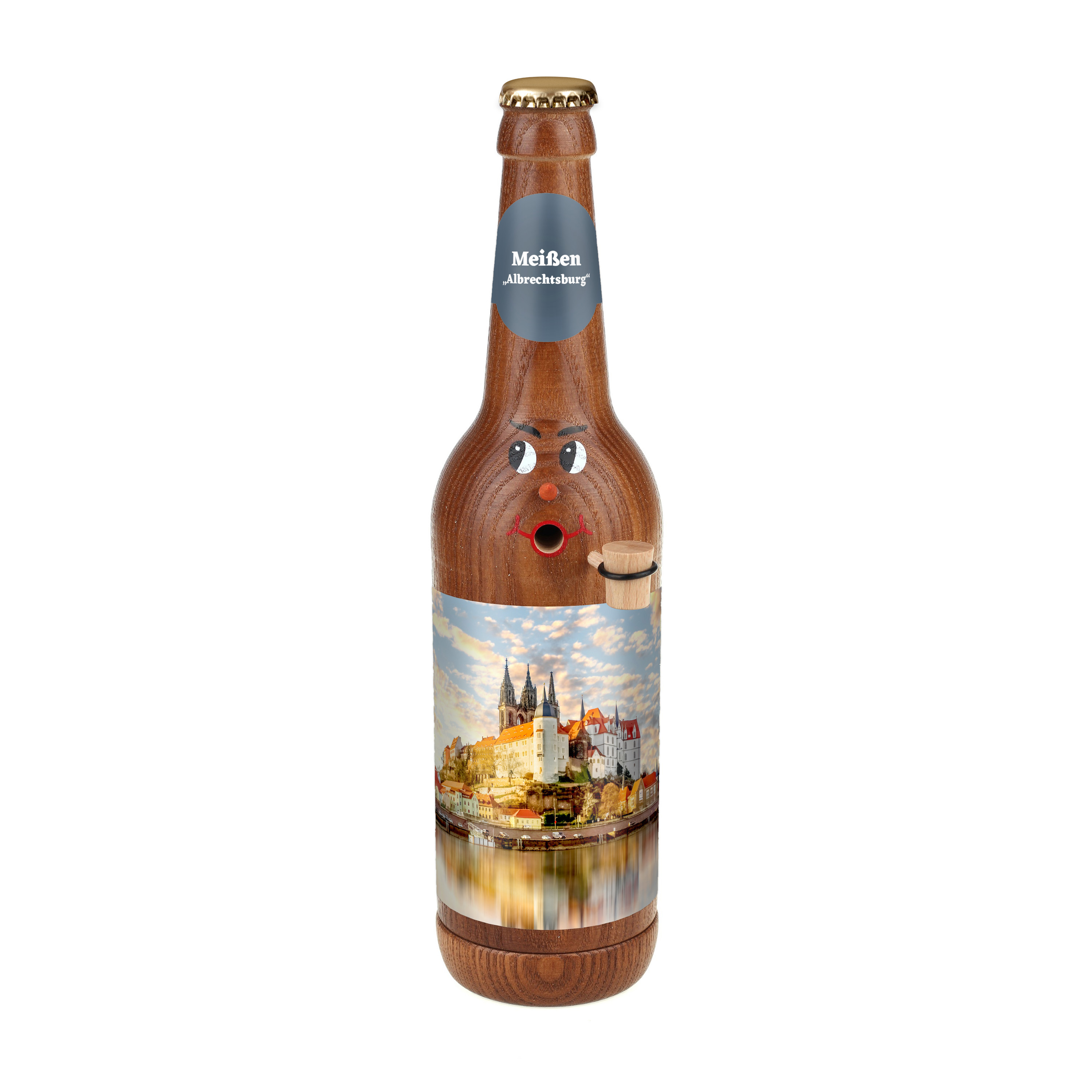 Räucherflasche Räucherfigur Rauchfigur Räuchermännchen Bier Longneck 0,5 braun - "Meißen Albrechtsburg" Räucherflasche Räucherfigur Rauchfigur Räuchermännchen Bier Longneck 0,5 braun - "Meißen Albrechtsburg"