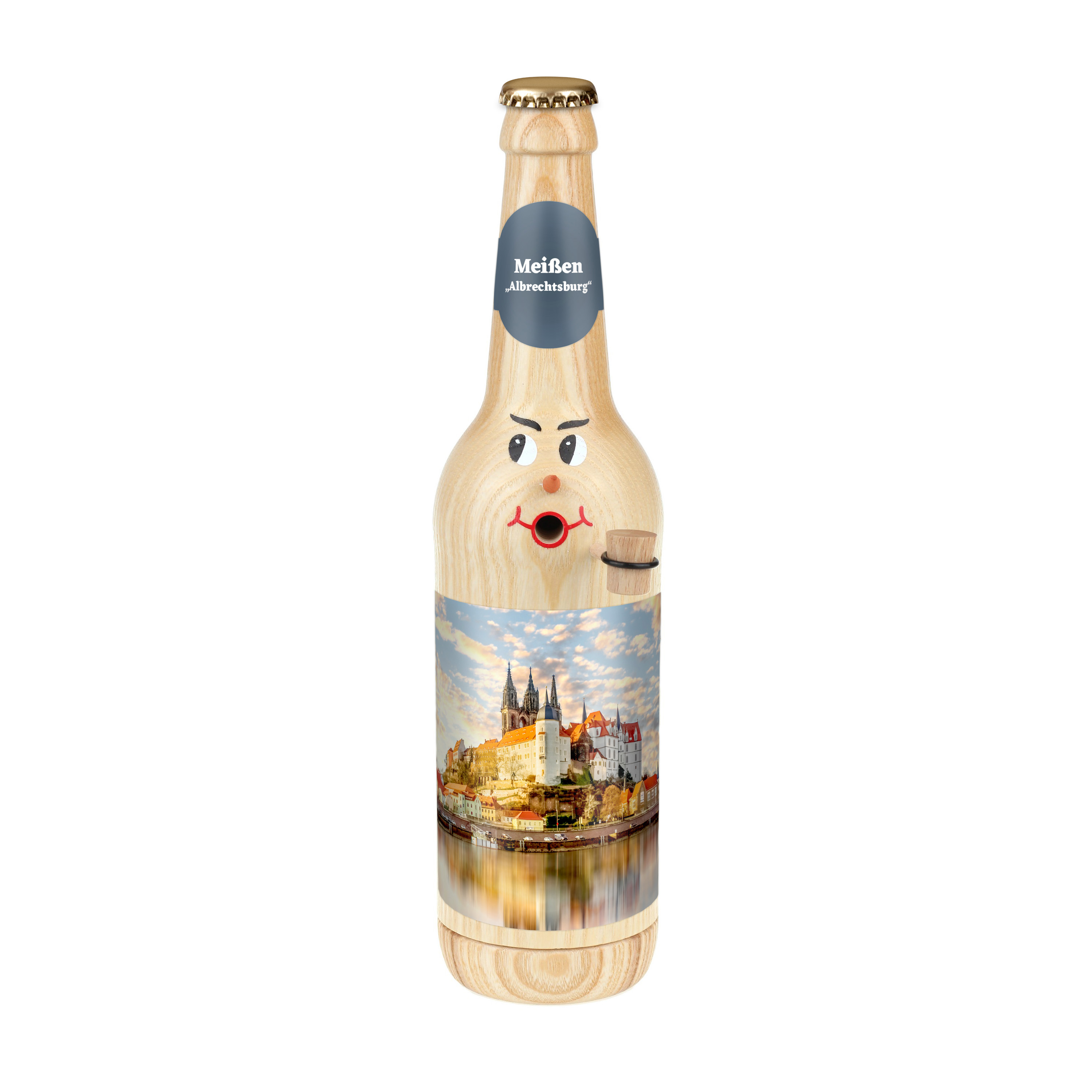 Räucherflasche Räucherfigur Rauchfigur Räuchermännchen Bier Longneck 0,5 natur - "Meißen Albrechtsburg" Räucherflasche Räucherfigur Rauchfigur Räuchermännchen Bier Longneck 0,5 natur - "Meißen Albrechtsburg"