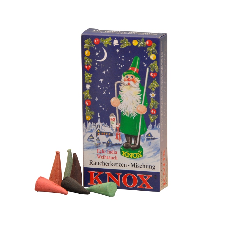Knox Räucherkerzen "Weihnachtsmischung - Tanne, Weihrauch, Sandel" Knox Räucherkerzen "Weihnachtsmischung - Tanne, Weihrauch, Sandel"