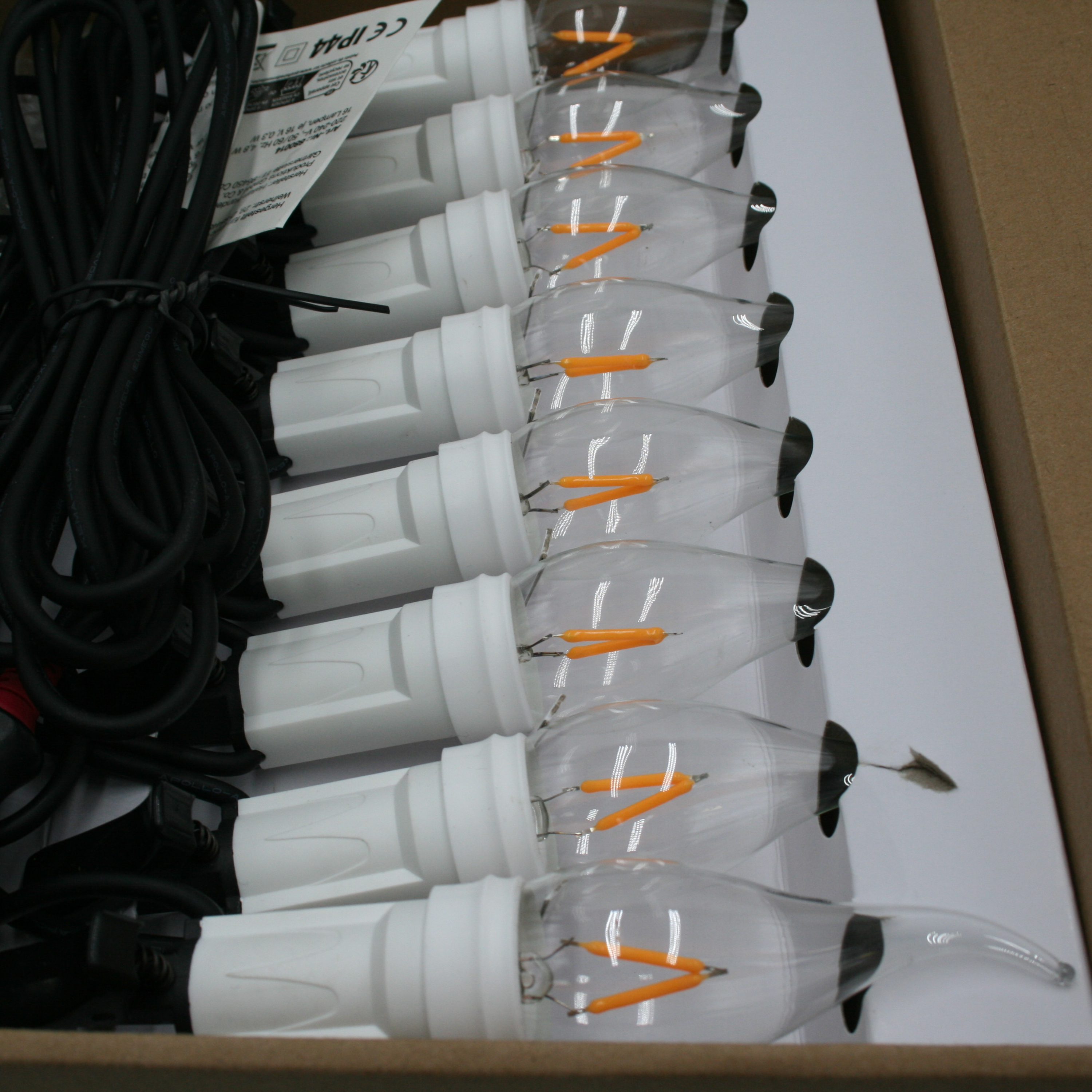 Lichterkette LED 16 flammig Lichter Windstoßkerze E14