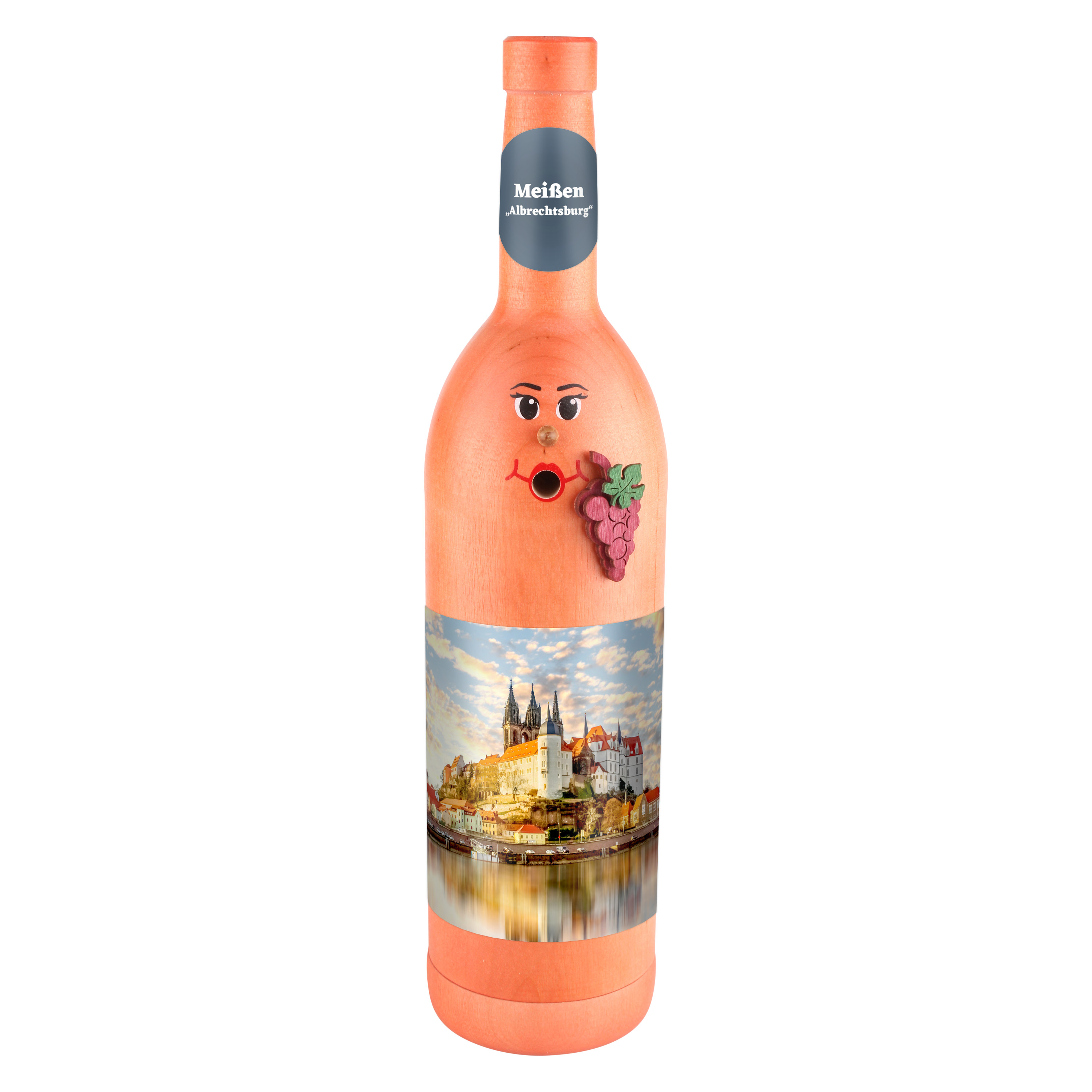 Räucherflasche Räucherfigur Rauchfigur Räuchermännchen Wein Wackerbarth 0,7 rose - "Meißen Albrechtsburg" Räucherflasche Räucherfigur Rauchfigur Räuchermännchen Wein Wackerbarth 0,7 rose - "Meißen Albrechtsburg"