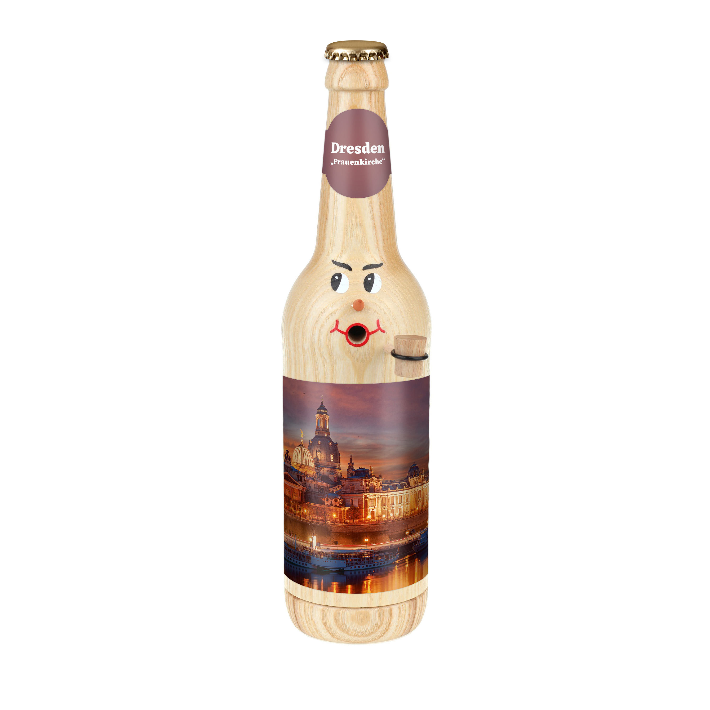 Räucherflasche Räucherfigur Rauchfigur Räuchermännchen Bier Longneck 0,5 natur - "Dresden Frauenkirche" Räucherflasche Räucherfigur Rauchfigur Räuchermännchen Bier Longneck 0,5 natur - "Dresden Frauenkirche"