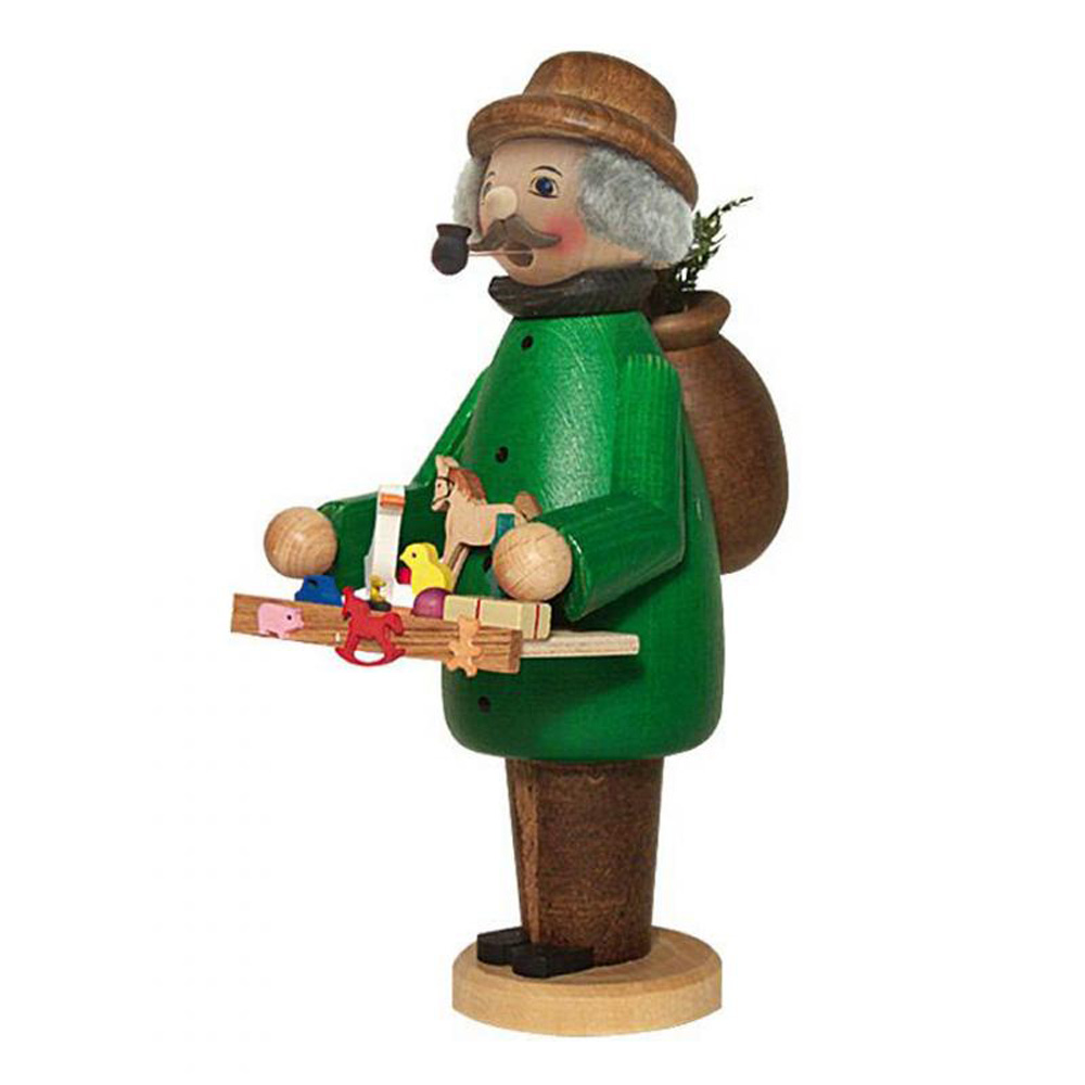 Kuhnert Räucherfigur Räuchermännchen - Die kleinen im Wald und Flur Händler unterwegs - Spielzeughändler grün Kuhnert Räucherfigur Räuchermännchen - Die kleinen im Wald und Flur Händler unterwegs - Spielzeughändler grün