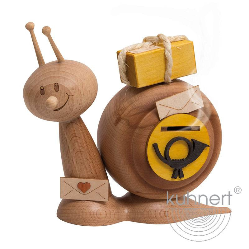 Kuhnert Rauchschnecke Schnecke Sunny - Räucherfigur Räuchermännchen - Postschnecke Post Kuhnert Rauchschnecke Schnecke Sunny - Räucherfigur Räuchermännchen - Postschnecke Post