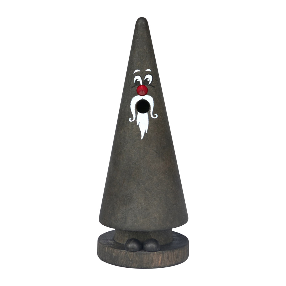 Crottendorf Rauchfigur Ziegenbein - Räucherfigur Räuchermänchen - Karli König grau