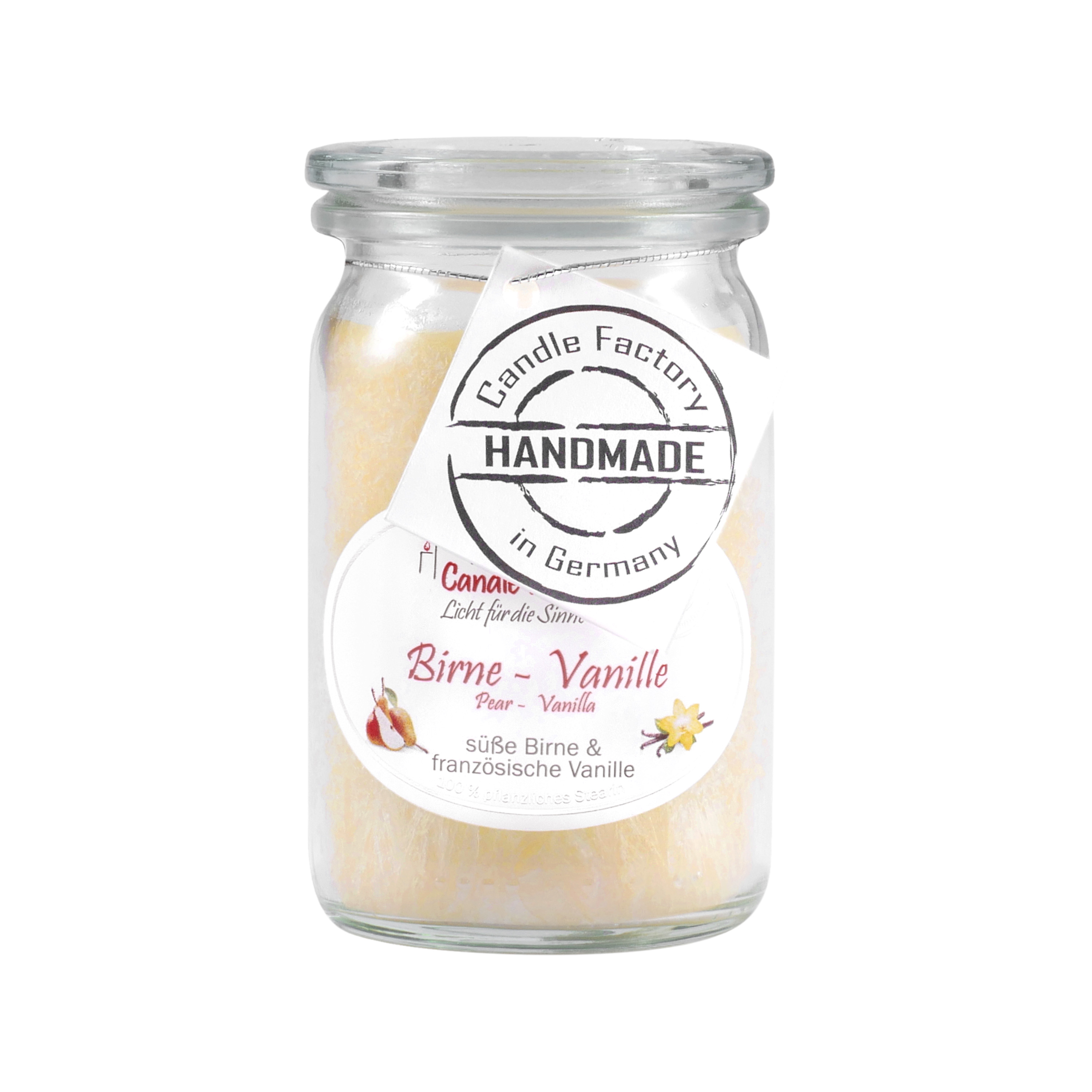 Candle Factory Duftkerze Kerze Jumbo Handmade - Baby Jumbo Birne - Vanille | Baby Jumbo | Birne - Vanille