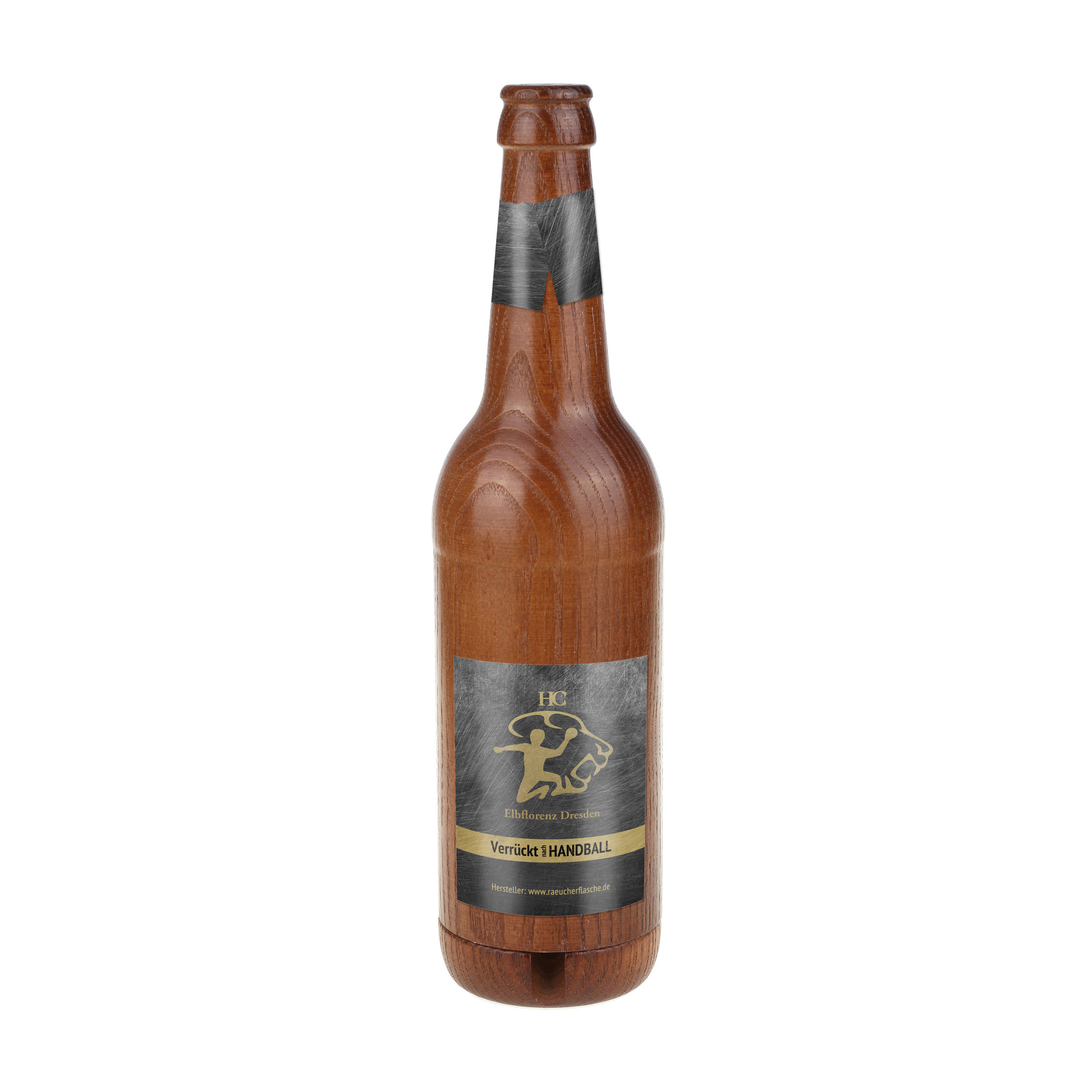 HC Elbflorenz - Räucherflasche Räucherfigur Rauchfigur Räuchermännchen Bier Longneck 0,5 braun