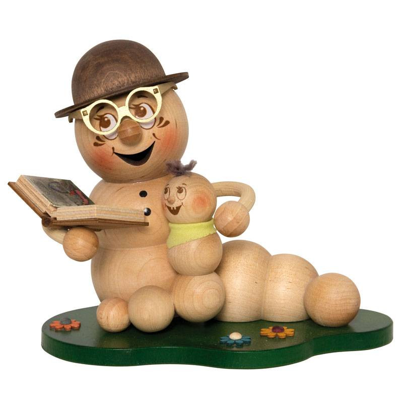 Kuhnert Rauchwurm Rudi - Rauchfigur Räuchermännchen - Opa mit Enkel Kuhnert Rauchwurm Rudi - Rauchfigur Räuchermännchen - Opa mit Enkel