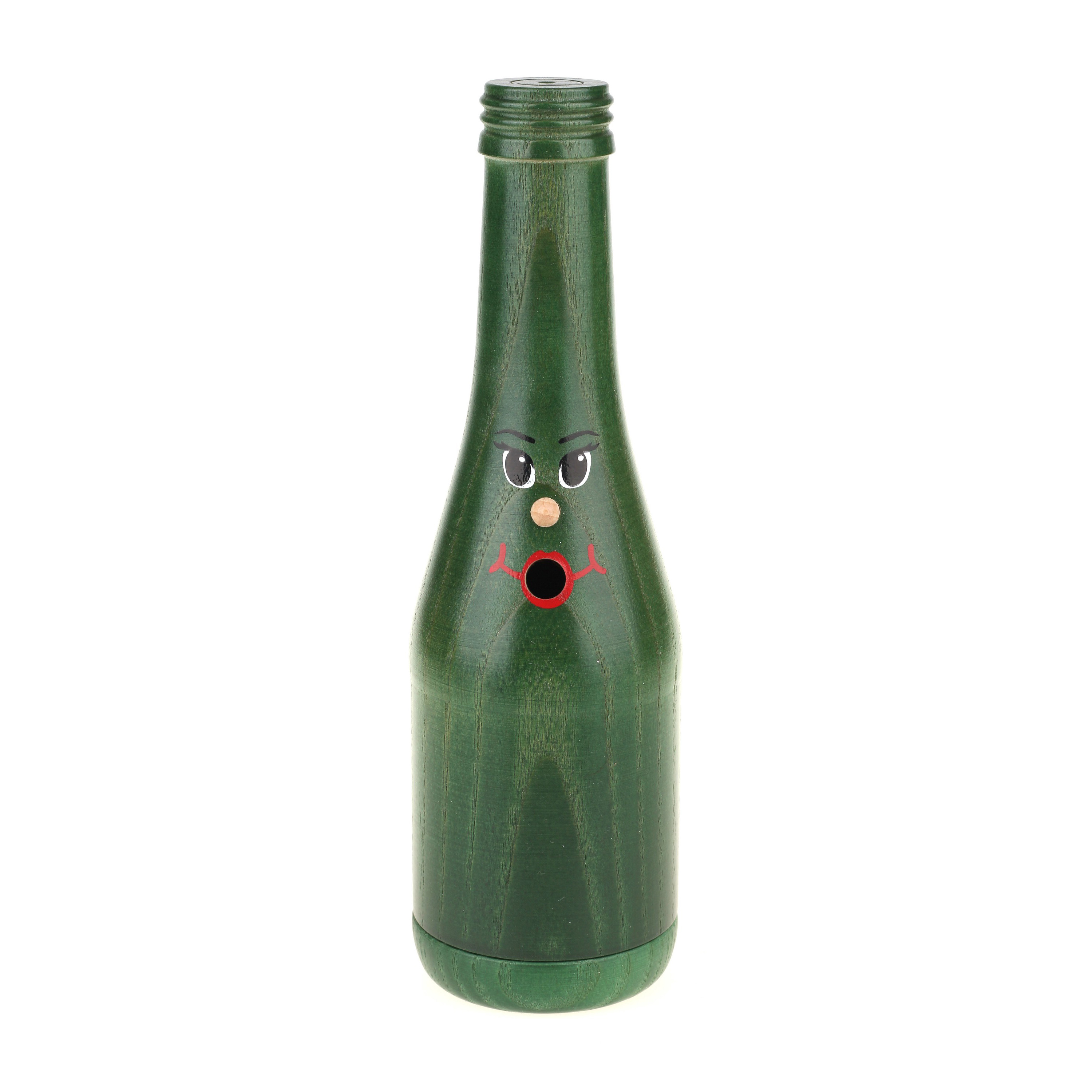 Räucherflasche Räucherfigur Rauchfigur Räuchermännchen Sekt 0,2 - grün