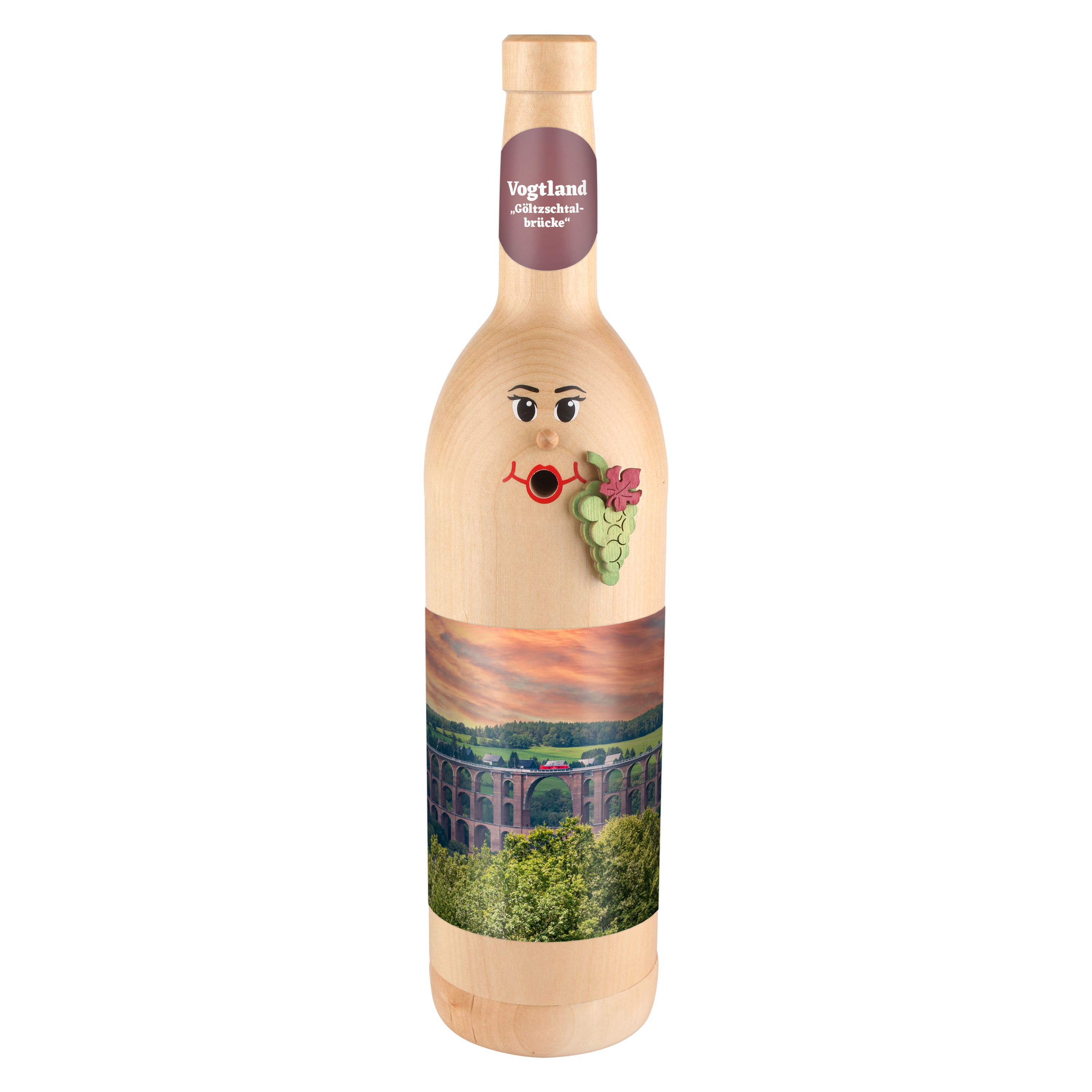 Räucherflasche Räucherfigur Rauchfigur Räuchermännchen Wein Wackerbarth 0,7 natur - "Vogtland Göltzschtalbrücke" Räucherflasche Räucherfigur Rauchfigur Räuchermännchen Wein Wackerbarth 0,7 natur - "Vogtland Göltzschtalbrücke"