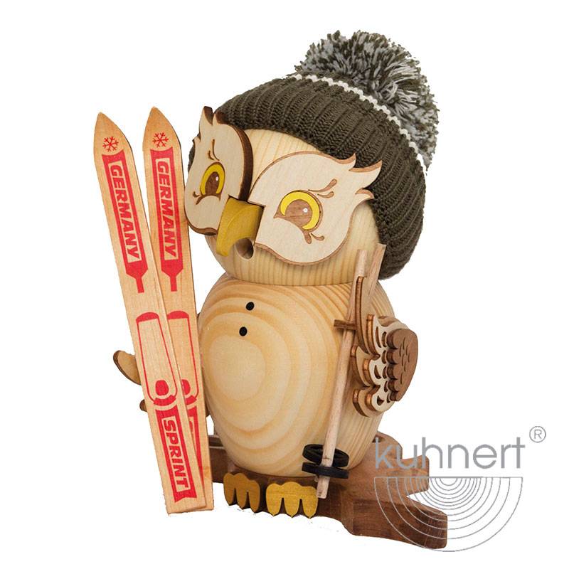 Kuhnert Räuchereule Raucheule Eule - Räucherfigur - Skifahrer Kuhnert Räuchereule Raucheule Eule - Räucherfigur - Skifahrer