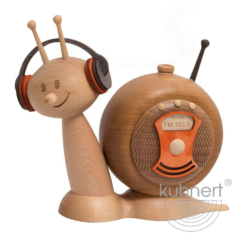 Kuhnert Rauchschnecke Schnecke Sunny - Räucherfigur Räuchermännchen - Radioschnecke Radio Kuhnert Rauchschnecke Schnecke Sunny - Räucherfigur Räuchermännchen - Radioschnecke Radio